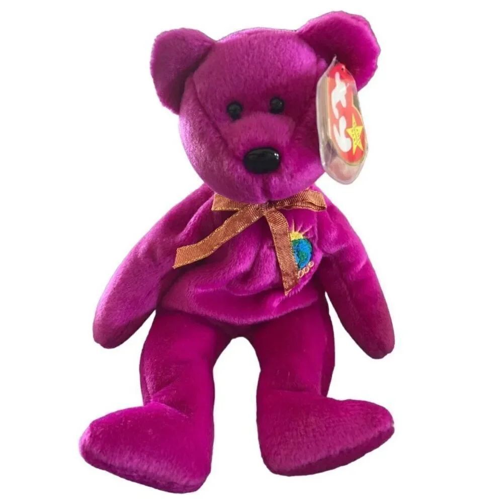 Millennium Bear 1999 Ty Beanie Baby Plush Collectible Nostalgia Vintage 90s